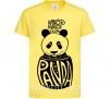 Детская футболка Keep calm and love panda Лимонный фото