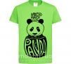 Дитяча футболка Keep calm and love panda Лаймовий фото