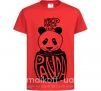 Дитяча футболка Keep calm and love panda Червоний фото