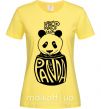 Женская футболка Keep calm and love panda Лимонный фото