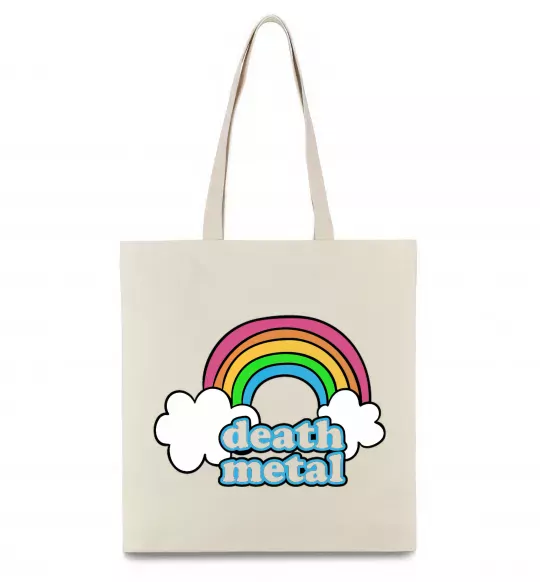 Эко-сумка Death metal Бежевый фото