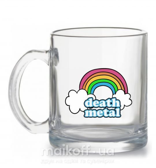 Чашка скляна Death metal Прозорий фото