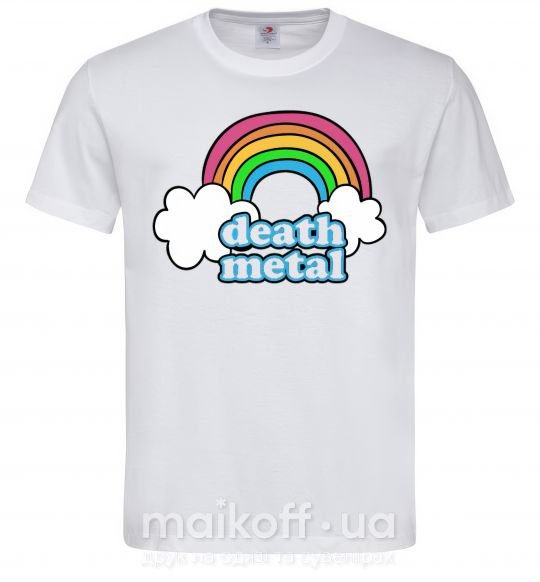Мужская футболка Death metal Белый фото