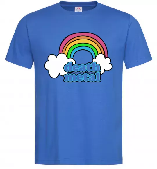 Мужская футболка Death metal Ярко-синий фото