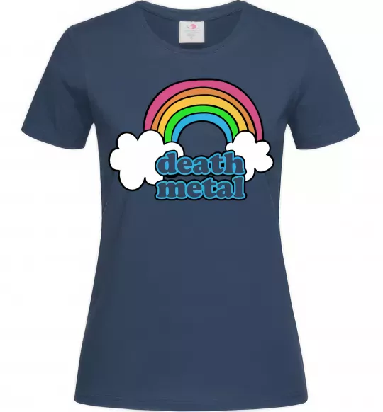 Женская футболка Death metal Темно-синий фото