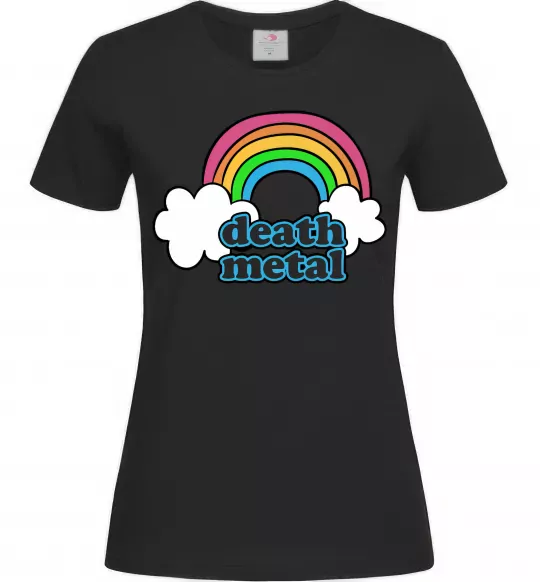 Женская футболка Death metal Черный фото