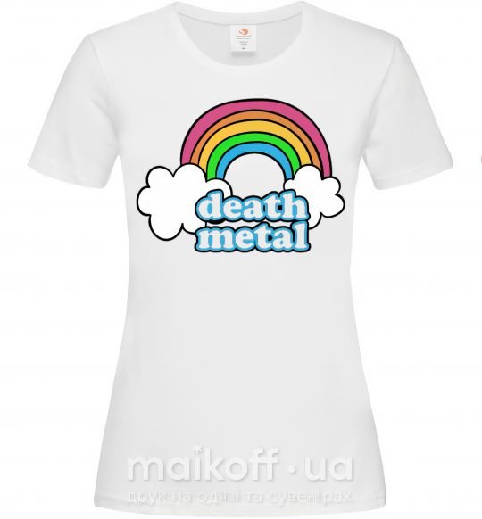 Жіноча футболка Death metal Білий фото
