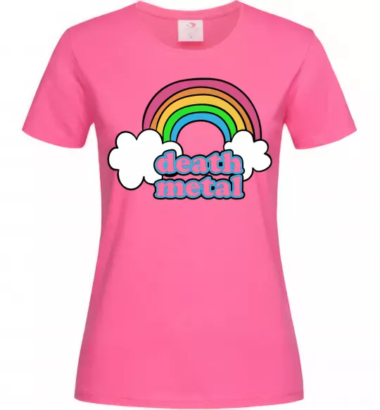 Женская футболка Death metal Ярко-розовый фото