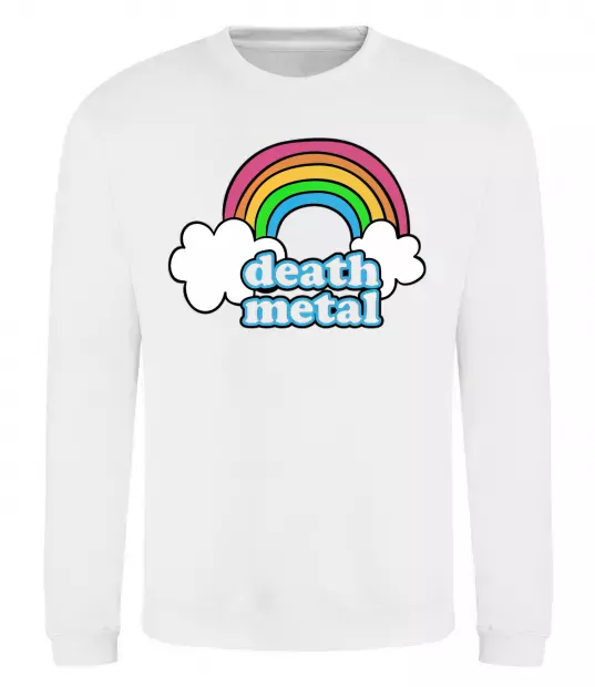 Світшот Death metal Білий фото