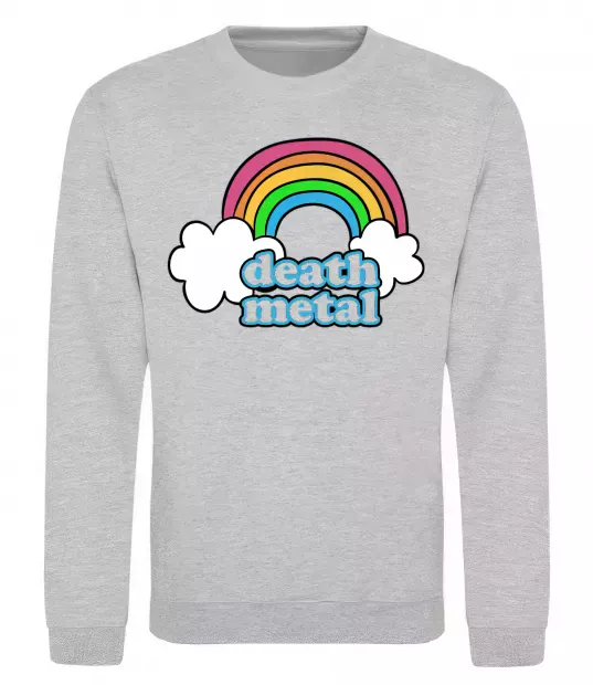 Світшот Death metal Сірий меланж фото