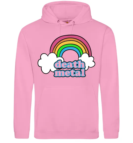 Мужская толстовка (худи) Death metal Розовый фото