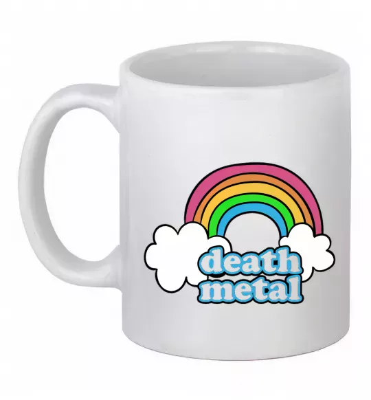 Чашка керамічна Death metal Білий фото