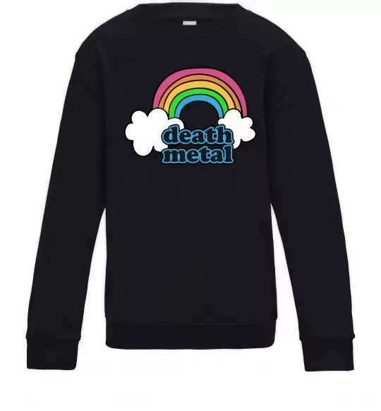 Детский Свитшот Death metal Черный фото