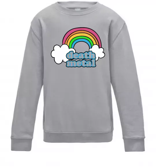 Детский Свитшот Death metal Серый меланж фото