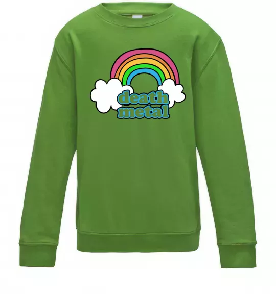 Детский Свитшот Death metal Лаймовый фото