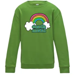 Детский Свитшот Death metal Лаймовый фото