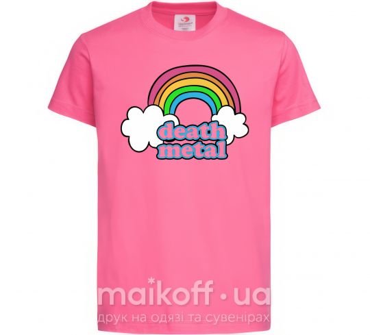 Детская футболка Death metal Ярко-розовый фото