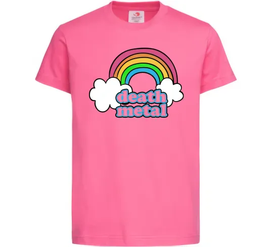 Детская футболка Death metal Ярко-розовый фото