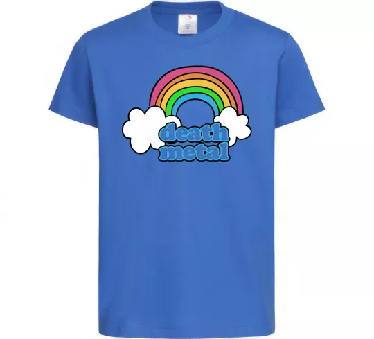 Детская футболка Death metal Ярко-синий фото