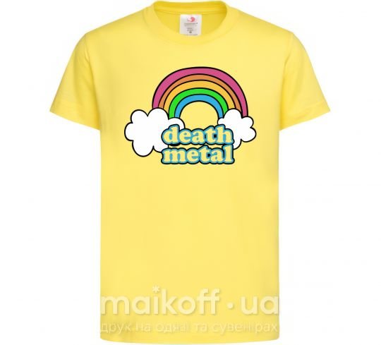 Детская футболка Death metal Лимонный фото
