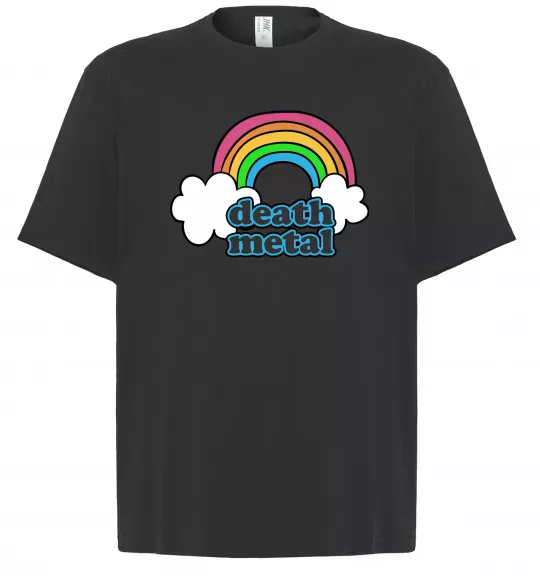 Футболка Оверсайз Death metal Чорний фото