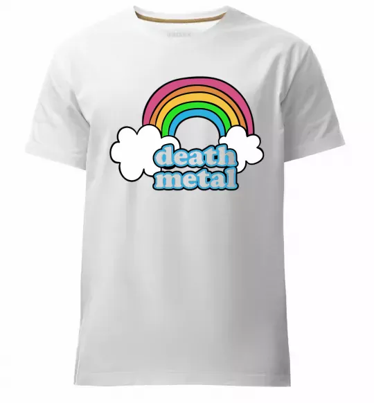 Чоловіча преміум футболка Death metal Білий фото