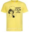 Мужская футболка Keep calm and cook Лимонный фото
