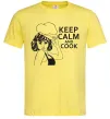 Мужская футболка Keep calm and cook Лимонный фото