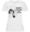 Женская футболка Keep calm and cook Белый Женская футболка Keep calm and cook Белый фото