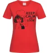 Женская футболка Keep calm and cook Красный Женская футболка Keep calm and cook Красный фото