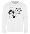 Свитшот Keep calm and cook Белый фото