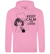 Жіноча толстовка (худі) Keep calm and cook Рожевий фото