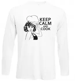 Лонгслив Keep calm and love Ukraine Белый фото