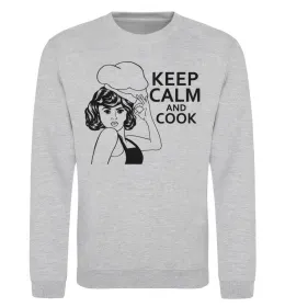 Свитшот Keep calm and be Ukrainian (boy) Серый меланж фото