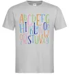 Чоловіча футболка Англійський алфавіт Сірий Чоловіча футболка Англійський алфавіт Сірий фото