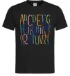 Чоловіча футболка Англійський алфавіт Чорний Чоловіча футболка Англійський алфавіт Чорний фото