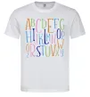 Чоловіча футболка Англійський алфавіт Білий Чоловіча футболка Англійський алфавіт Білий фото