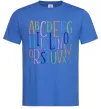 Чоловіча футболка Англійський алфавіт Яскраво-синій Чоловіча футболка Англійський алфавіт Яскраво-синій фото