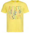 Чоловіча футболка Англійський алфавіт Лимонний Чоловіча футболка Англійський алфавіт Лимонний фото