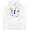 Жіноча толстовка (худі) Англійський алфавіт Білий фото