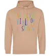 Жіноча толстовка (худі) Англійський алфавіт Пісочний фото