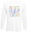 Лонгслив Англійський алфавіт Белый фото