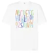 Футболка Оверсайз Англійський алфавіт Білий фото