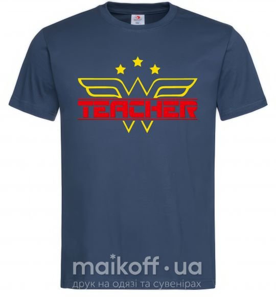 Мужская футболка Wonder teacher Темно-синий фото