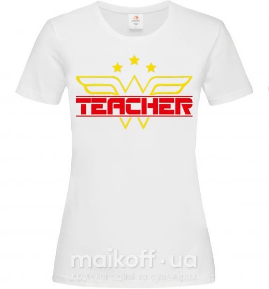 Жіноча футболка Wonder teacher Білий фото