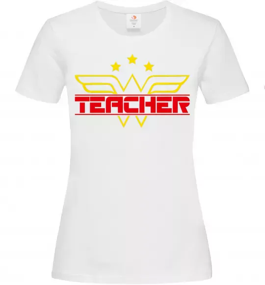 Женская футболка Wonder teacher Белый фото