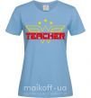 Женская футболка Wonder teacher Голубой фото