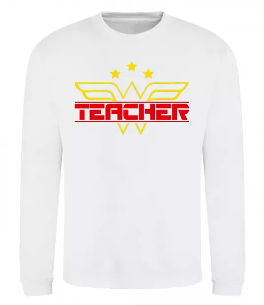Свитшот Wonder teacher Белый фото