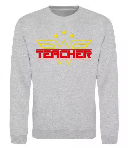 Свитшот Wonder teacher Серый меланж фото