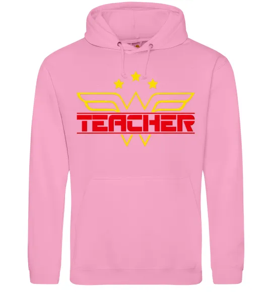 Чоловіча толстовка (худі) Wonder teacher Рожевий фото